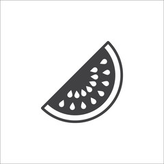 Watermelon icon vector, filled flat sign, solid pictogram isolated on white, logo illustration