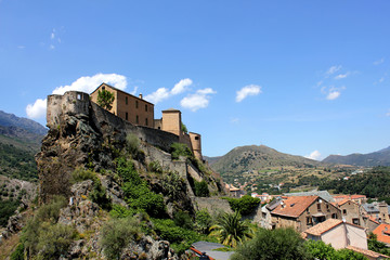 Fototapeta na wymiar Small village in the inland Corsica