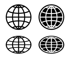 Fototapeta premium Globe icon set.
