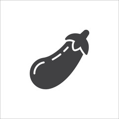 Eggplant, aubergine icon vector, filled flat sign, solid pictogram isolated on white, logo illustration