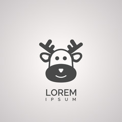 Christmas reindeer icon