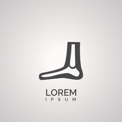 foot bone icon design