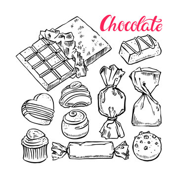 set of sketch chocolate candies