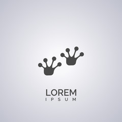 frog footprint icon design