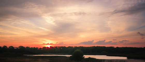 Sunset clouds in Czechia