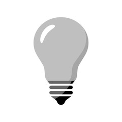 Lightbulb vector icon, isolated object on white background