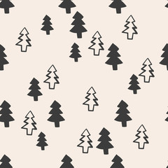 Obraz premium seamless christmas tree pattern