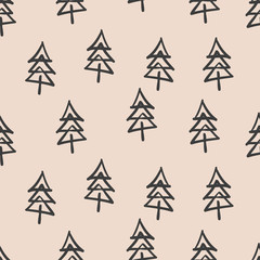 Obraz premium seamless christmas tree pattern