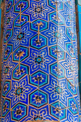 Oriental patterns at Turkistan mausoleum, Kazakhstan