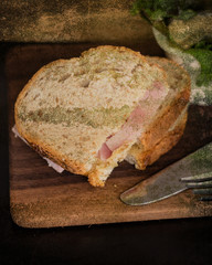 plate of caesar salad with folk