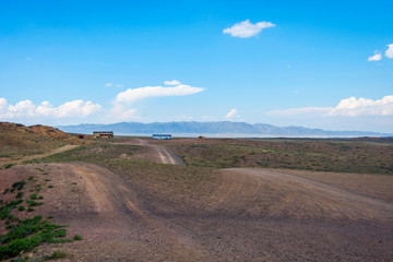 Steppe landscape in Kazakhstan, Central asia