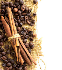 Coffee and Cinnamon on white