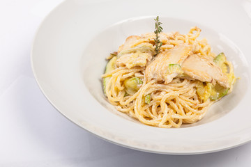 pasta with chicken and Zucchini