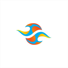 flames energy concept vector logo
