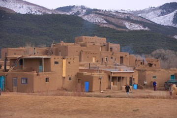 Taos pueblo village