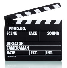 Obraz premium Clapper board isolated on white