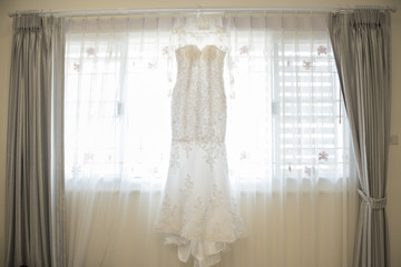 Bride in white dress