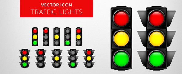 Signal road light traffic, urban & semaphore icon - Vector icon pack VOL.2

