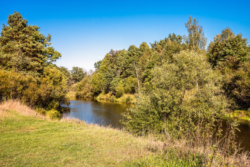 Kirzhach River in the autumn evening.