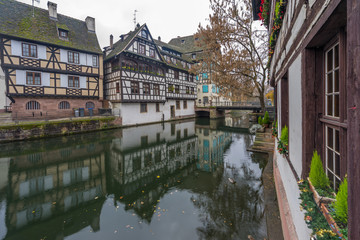 The Ill river in Petite France area, Strasbourg