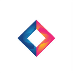 Abstract square color logo