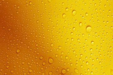 the water drop on fresh yellow  background