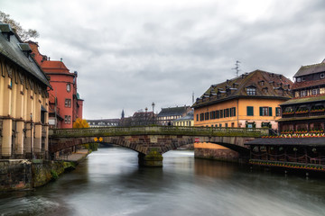 Fototapeta premium The Ill river in Petite France area, Strasbourg