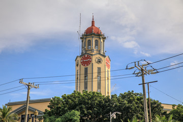 The clock tower of the Manila City Hall in Manila, Philippines