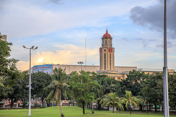 The clock tower of the Manila City Hall in Manila, Philippines