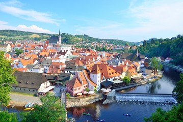 Fototapeta premium Cesky Krumlov day view during summer