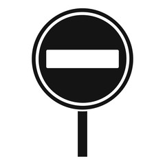 No entry sign icon. Simple illustration of no entry sign vector icon for web