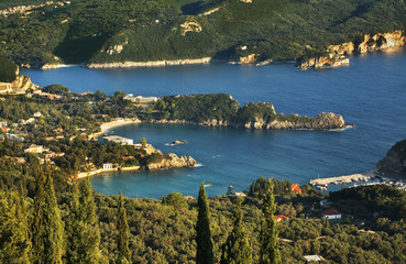 Naklejka premium View of Palaiokastritsa. Greece