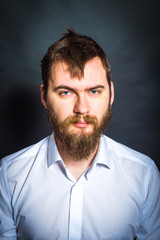 Obraz premium guy on a black background