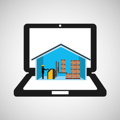 online delivery concept warehouse logistic vector illustration eps 10