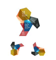 Abstract paper geometric infographic templates