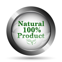 100 percent natural product icon