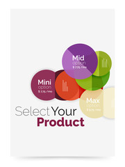 Business layout - select your product with sample options