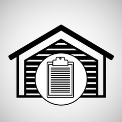 warehouse building check list report icon vector illustration eps 10