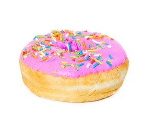 Donut with colorful sprinkles