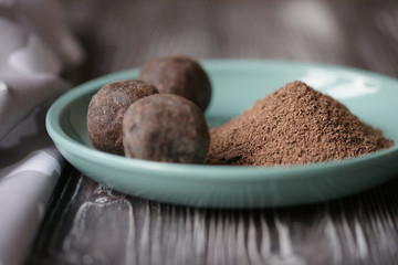 Balls with cocoa, a souvenir of the republic Domenicali