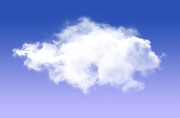 Single cloud over blue sky background