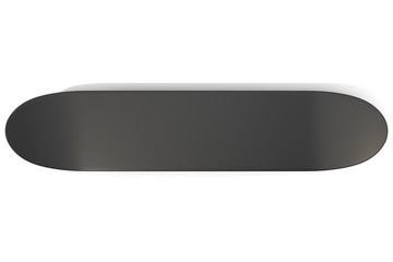 3d rendring deck skateboard isolated on white background, top view.