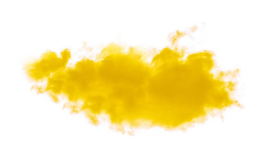yellow clouds on white background