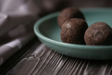 Balls with cocoa, a souvenir of the republic Domenicali
