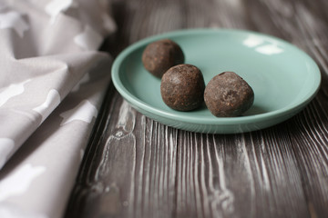 Balls with cocoa, a souvenir of the republic Domenicali