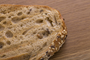 Beautiful and healthy bread on the table