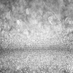 Obraz premium Silver white diamond shiny glitter abstract bokeh,Easy use beauty pretty spaces as contemporary background design