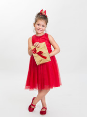 Little Girl with present