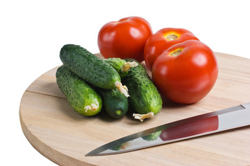 vegetables on a cutting board