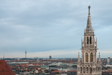 Fototapeta premium Aerial view of the Munich